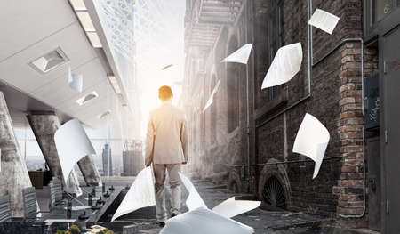 Smart city concept . Mixed mediaの写真素材