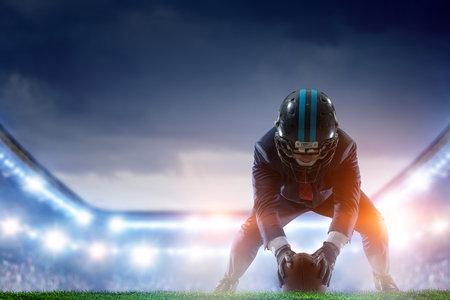 Businessman acting as american football playersの写真素材