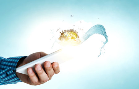 Travel around the world . Mixed mediaの写真素材