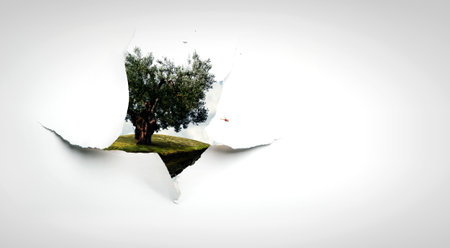 Image of tree and landscapeの写真素材