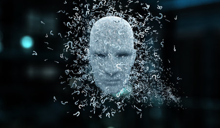 Virtual reality and artificial intelligence conceptの写真素材