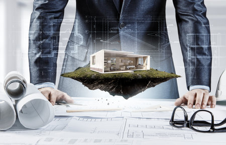 Real estate concept. Mixed mediaの写真素材