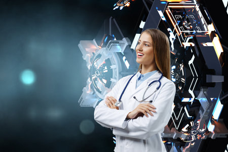 Moderm medicine concept. Mixed mediaの写真素材