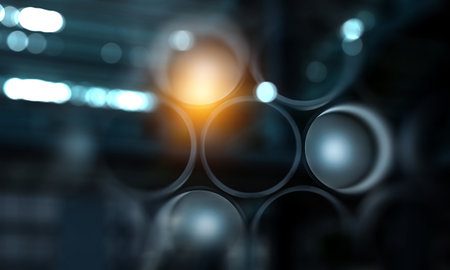 Innovative technologies image. Mixed media contentの写真素材