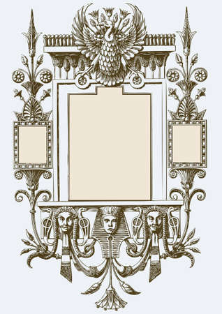 Vintage art frame 01のイラスト素材