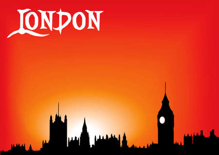 London red skylineのイラスト素材