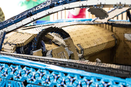 Part Of LEGO Bugatti Chiron. Interior. Moscow. Gorky Park 2019. July 31のeditorial素材