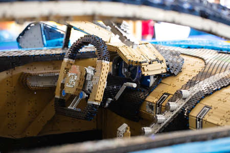 Part Of LEGO Bugatti Chiron. Interior. Moscow. Gorky Park 2019. July 31のeditorial素材