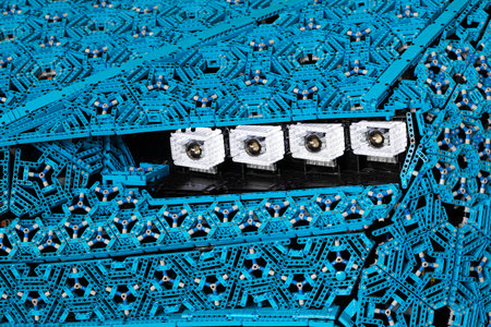 Part Of LEGO Bugatti Chiron. Moscow. Gorky Park 2019. July 31のeditorial素材