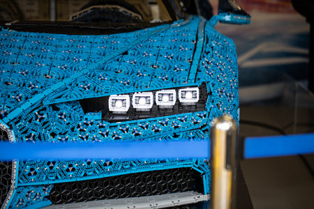 Part Of LEGO Bugatti Chiron. Moscow. Gorky Park 2019. July 31のeditorial素材