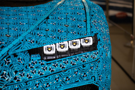 Part Of LEGO Bugatti Chiron. Moscow. Gorky Park 2019. July 31のeditorial素材