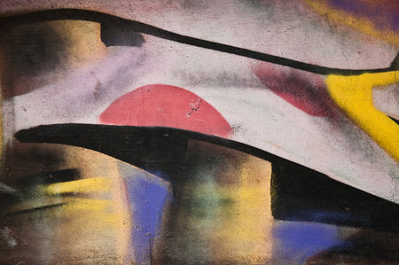 urban Art street in paris - mushroomのeditorial素材