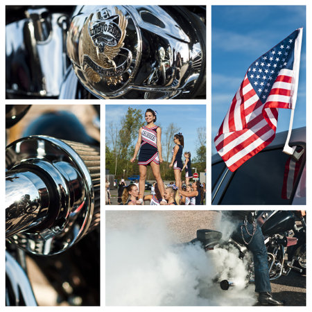 Lutherbach- France - 19 October 2014 - American festival in Lutherbach collageのeditorial素材