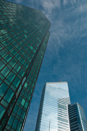 PARIS - France - 23 March 2015 - La defense Buildings reflexionのeditorial素材