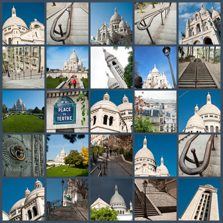 Montmartre collageのeditorial素材