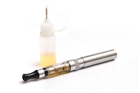e-cigarette closeup on white backgroundの写真素材