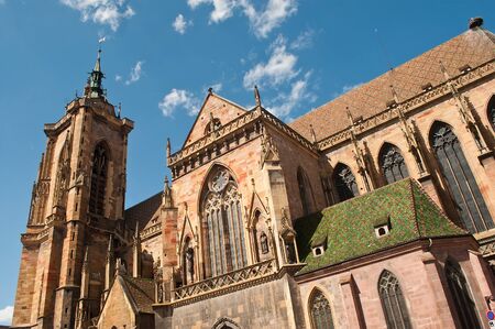 Church in Colmar  Alsace  Franceの写真素材