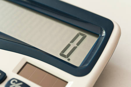 calculator closeupの写真素材
