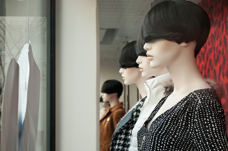 mannequin in a women fashion shoping store