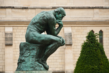 Photo pour the thinking in Rodin museum in Paris - taken 14 June 2013 - image libre de droit