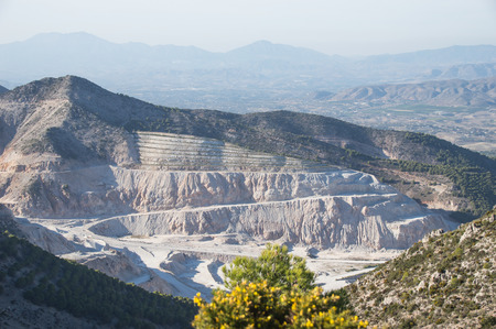 panorama of stone-pit in spainの写真素材
