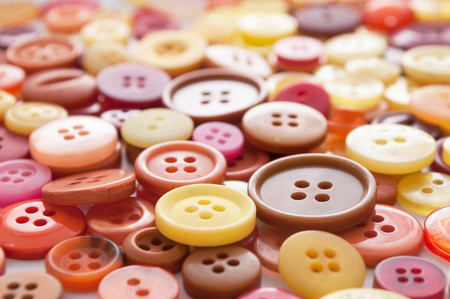 closeup of colorful sewing  buttons background の写真素材