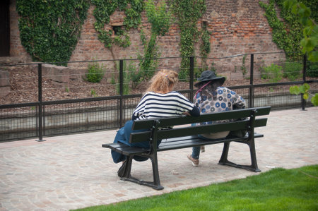COLMAR - France - 20 May 2017- Boat trip tourism on water at  little Venise quarterのeditorial素材