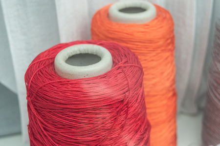 closeup of Bobbins at a dressmaker
