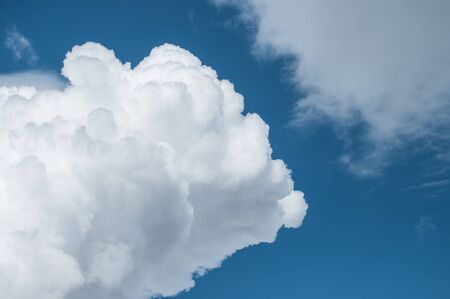 panorama of cloudy sky with cumulo nimbus clouds