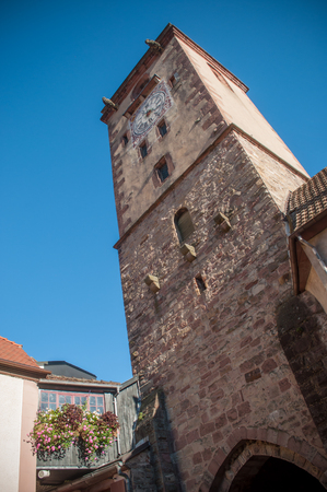 medieval tower in Ribauville in Franceの写真素材