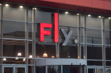 Mulhouse - France - 10 November 2017 - facade of the famous chain of the interior furniture supplies Flyのeditorial素材