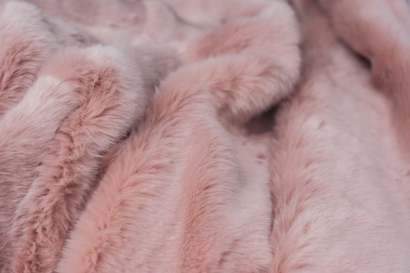 closeup of pink fluffy plaid textureの写真素材