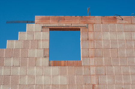 retail of brick house under construction