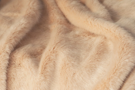 closeup of beige blanket textureの写真素材