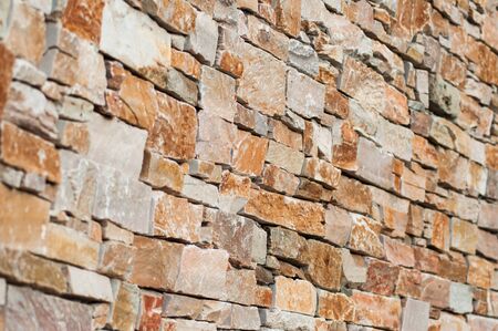 Closeup of decorative stoned wall texture