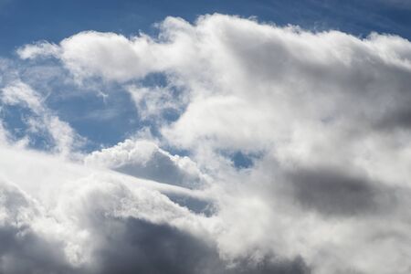 view of cloudy sky with cumulo nimbus clouds background