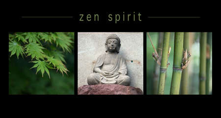 collage of various view of nature zen conceptの写真素材