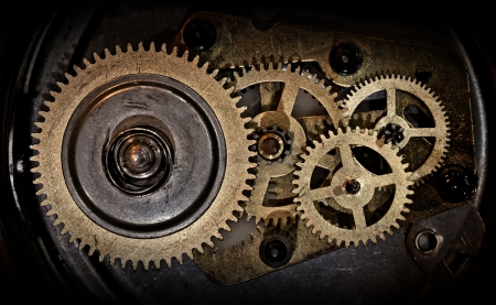 cogwheels in old clock