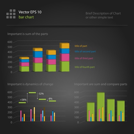 infographics, bar chartのイラスト素材