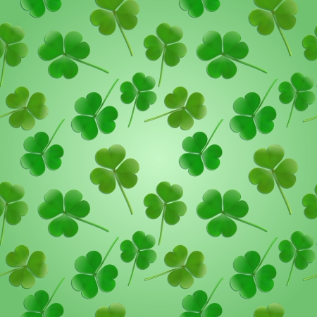 Seamless Health Bio background with clover leavesのイラスト素材