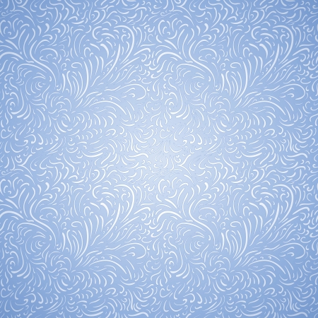 pretty Seamless frost decor background on blueのイラスト素材
