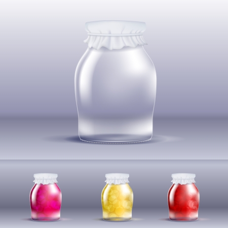 Empty jar of jam with highlightsのイラスト素材
