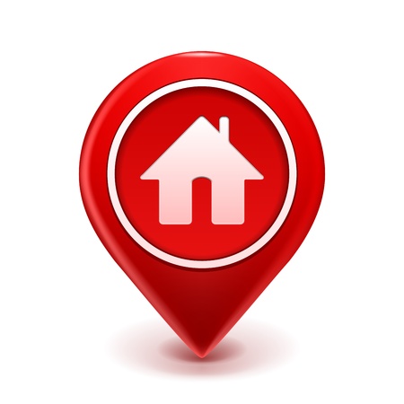 Home Icon Pin Deal illustration isolated on whiteのイラスト素材