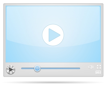 New Cool Video Player skin illustrationのイラスト素材