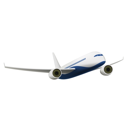Passenger Airplane isolated on white  Illustrationのイラスト素材