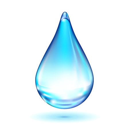 water drop isolated on white backgroundのイラスト素材