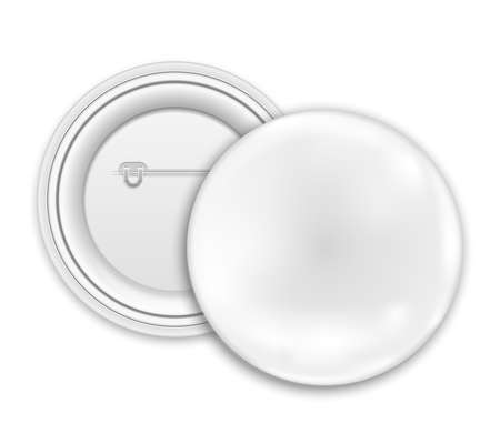  Blank button badge isolated on whiteのイラスト素材