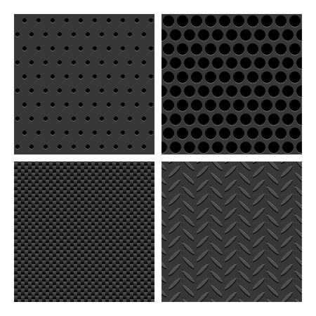  Metal Texture seamless Background Patterns Setのイラスト素材