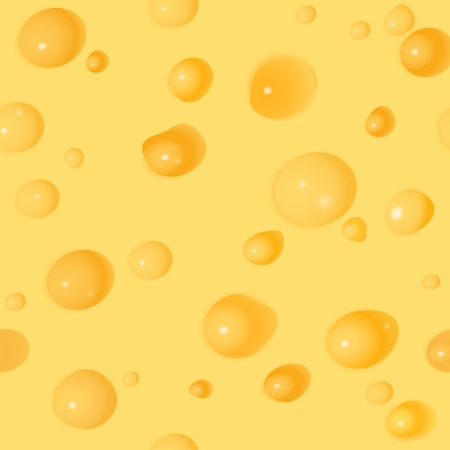 Vector Seamless Realistic Cheese Pattern Background Illustrationのイラスト素材
