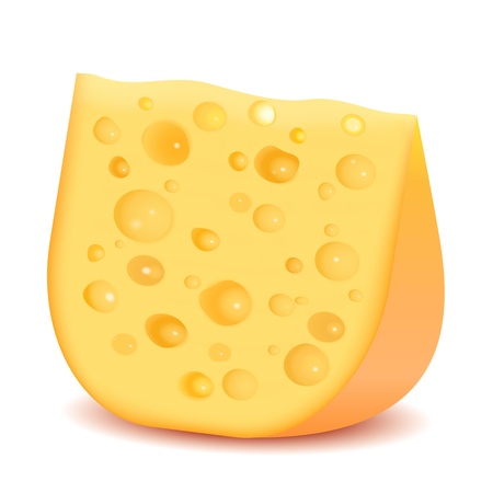 Cheese isolated on white background  Vector Illustrationのイラスト素材
